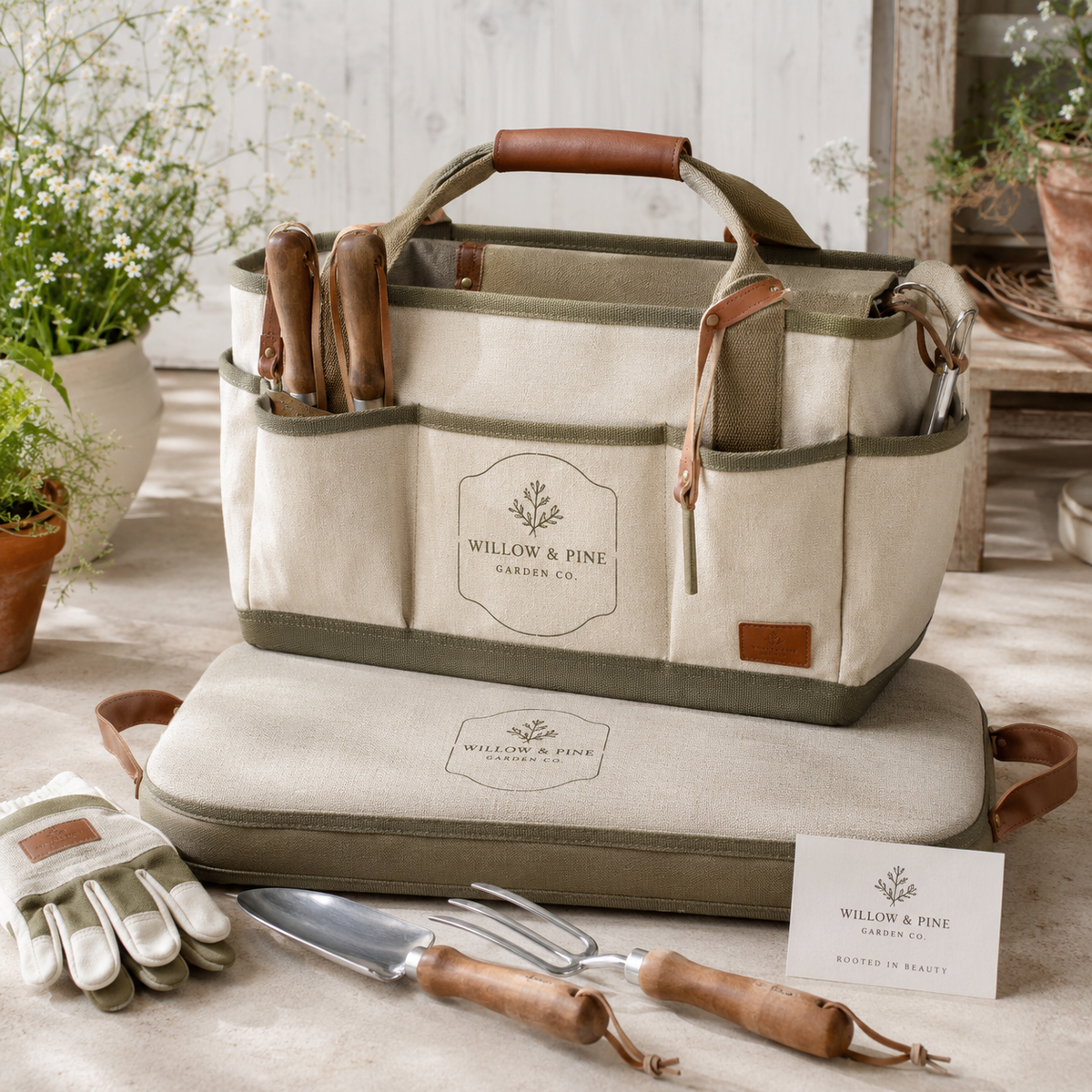 Willow & Pine™ Garden Tool Tote Set